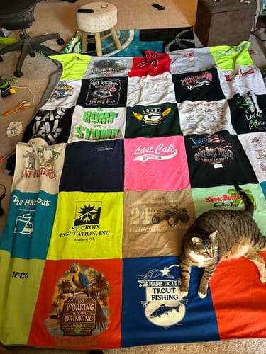Customer photo review of Classic T-Shirt Blanket