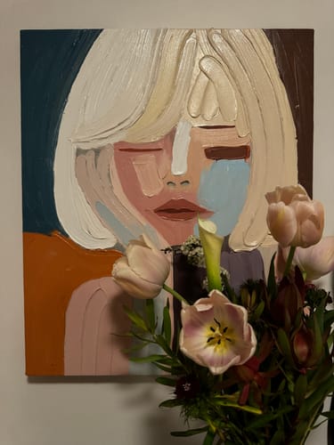 Customer review photo for Plaster Art Texture Painting #SG256
