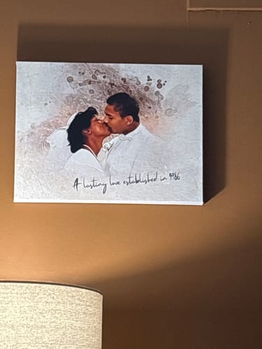 Customer photo review of Personalized photo Painting