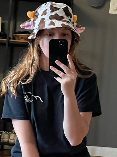 Customer photo review of Chocolate Cow Bucket Hat