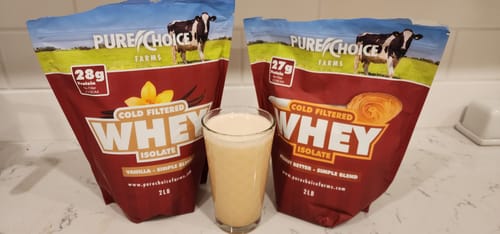 Customer photo review of Whey Protein Isolate Vanilla