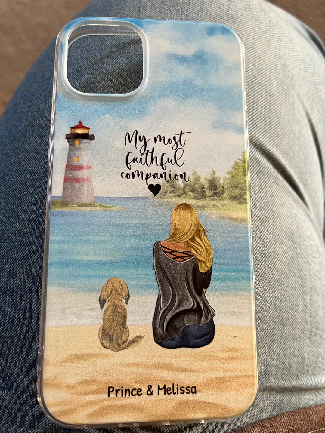 Customer photo review of Together with my pet - Personalized phone case