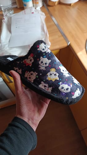 Customer photo review of Zapatilla de casa con gatitos Andinas