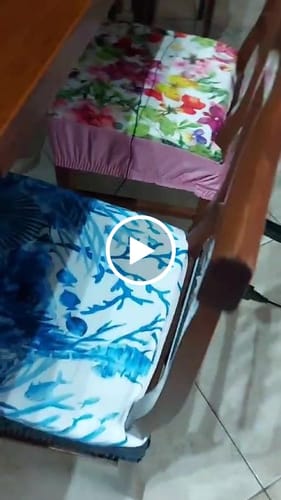Customer video review of Cuscini per Sedie con Elastico Coprisedia in Stampa Digitale 2 Pezzi Farfalle