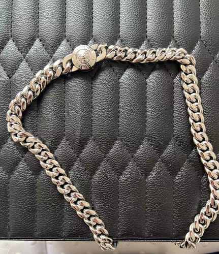 Customer photo review of The King - 12mm Cuban Link Chain in White Gold Plated