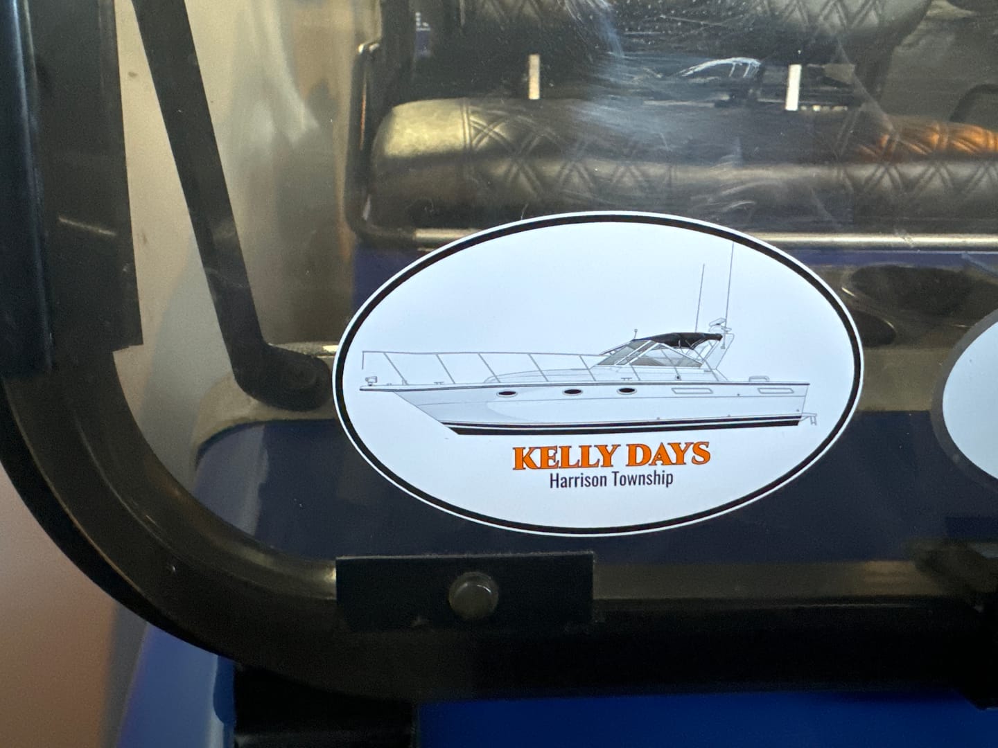 Customer photo review of Custom Oval Boat Stickers