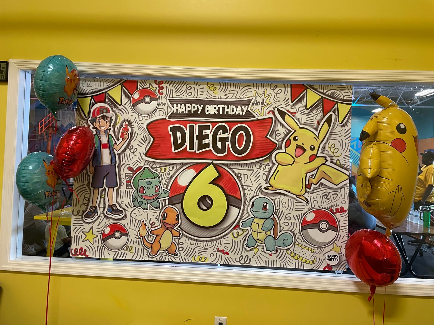 Customer photo review of Personalized Party Banner Pokemon 4