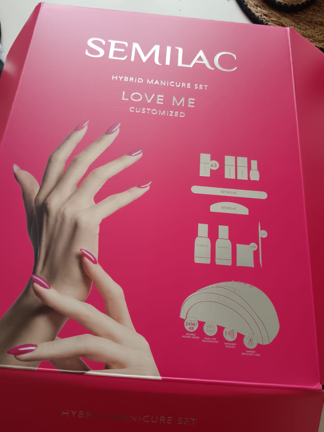 Customer photo review of Semilac UV Gel Polish Starter Set LOVE ME