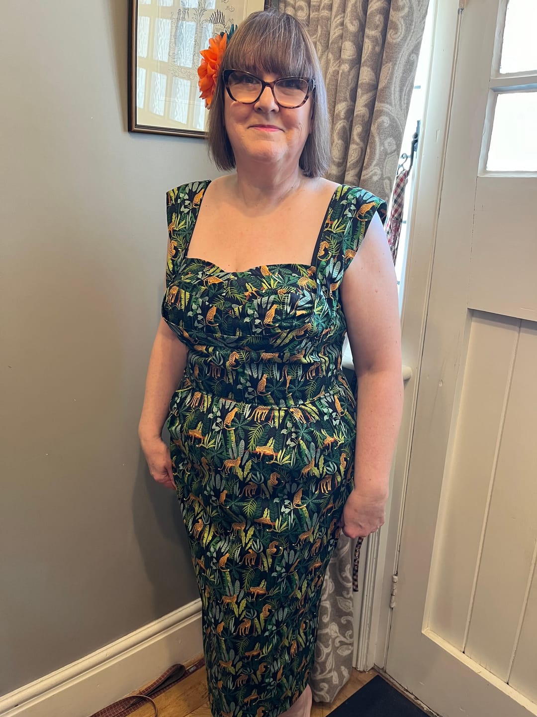 Customer photo review of Jungle Leopards Rose & Hubble Cotton Poplin Fabric