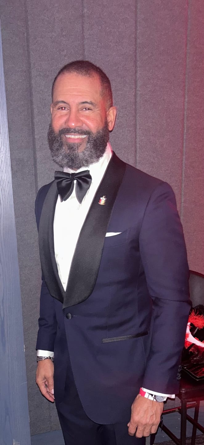 Customer photo review of Black Oversized Satin Bow Tie