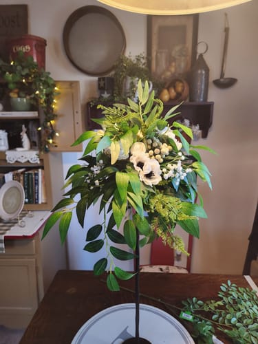 Customer photo review of Bulk 2 Packs 45" Artificial Greenery Stems Plants Eucalytus Branches Ficus Twig Fern Fake Green Bushes Shrubs for Home Party Wedding Decoration Wholesale