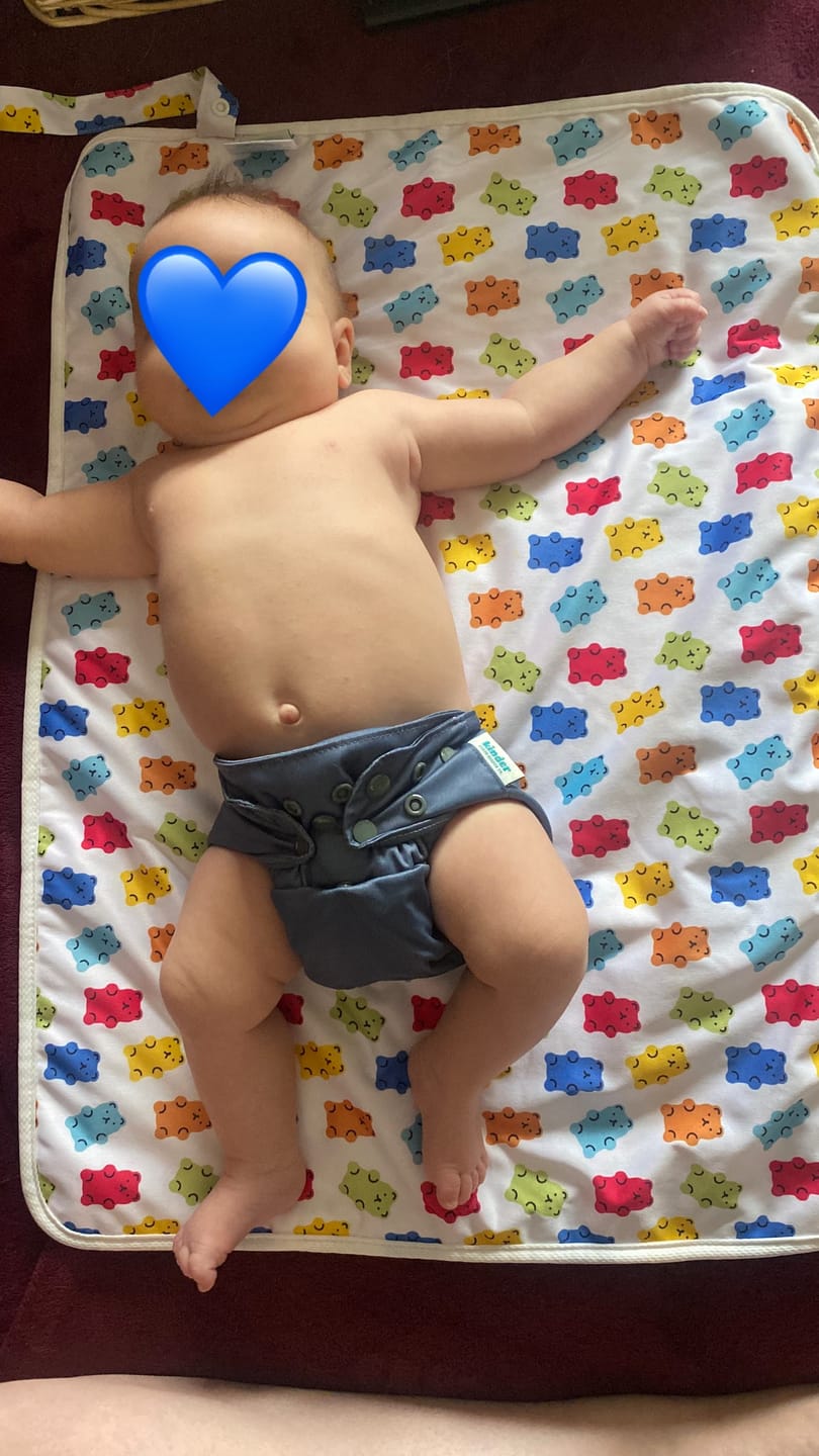 Customer photo review of Basics Ultra-Soft Bamboo Machine Washable Diaper Change Mat