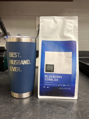 Customer photo review of Blueberry Cobbler Flavored Coffee