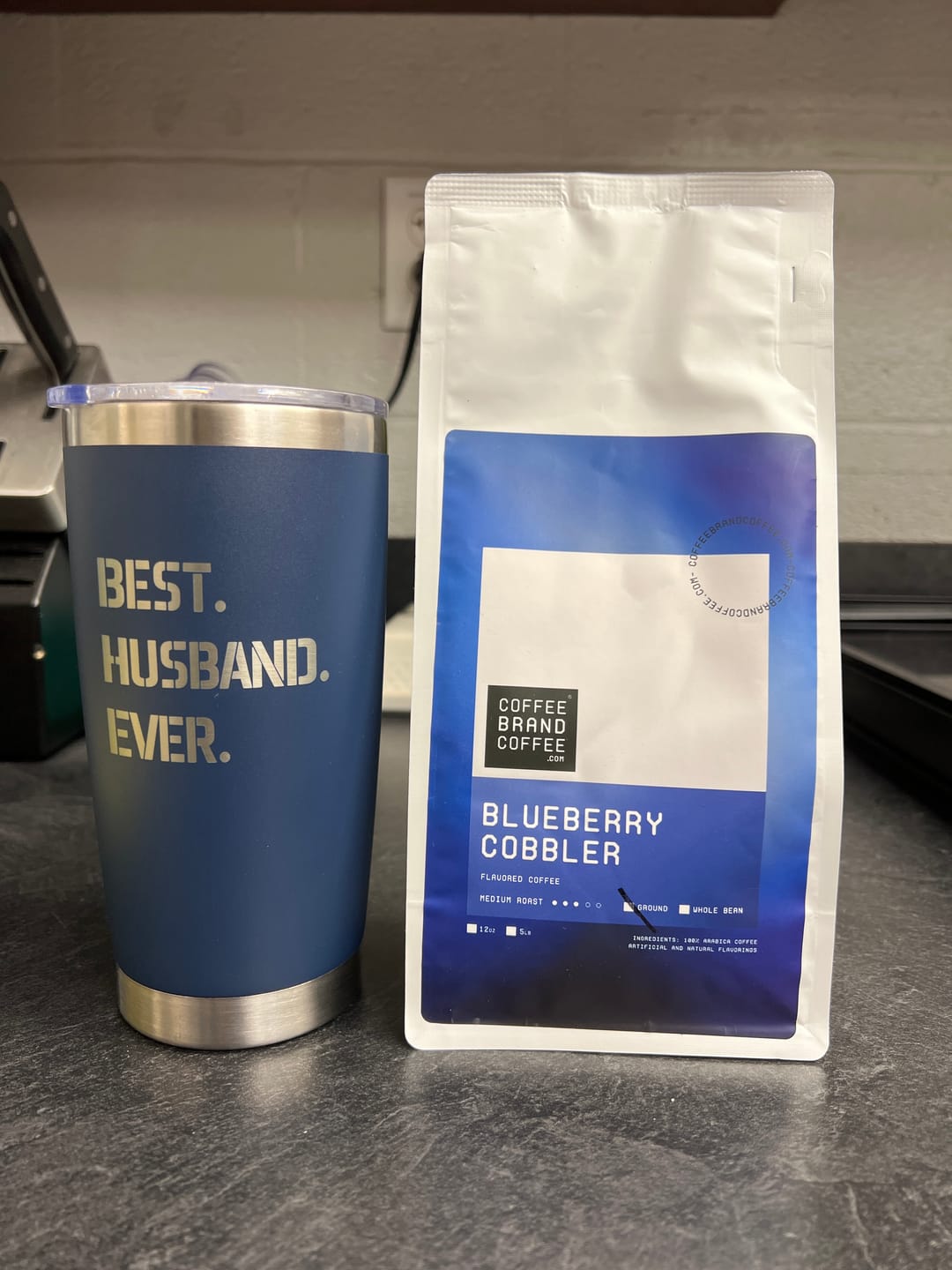 Customer photo review of Blueberry Cobbler Flavored Coffee