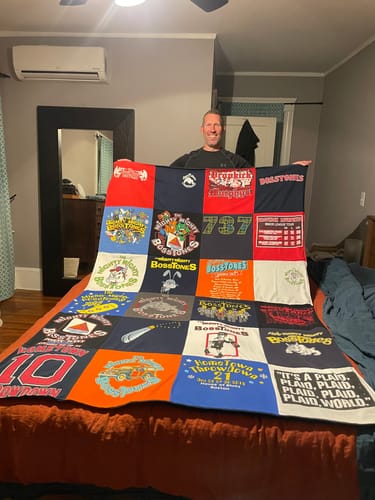 T-shirt quilt featuring boston red sox by Raymond from RI