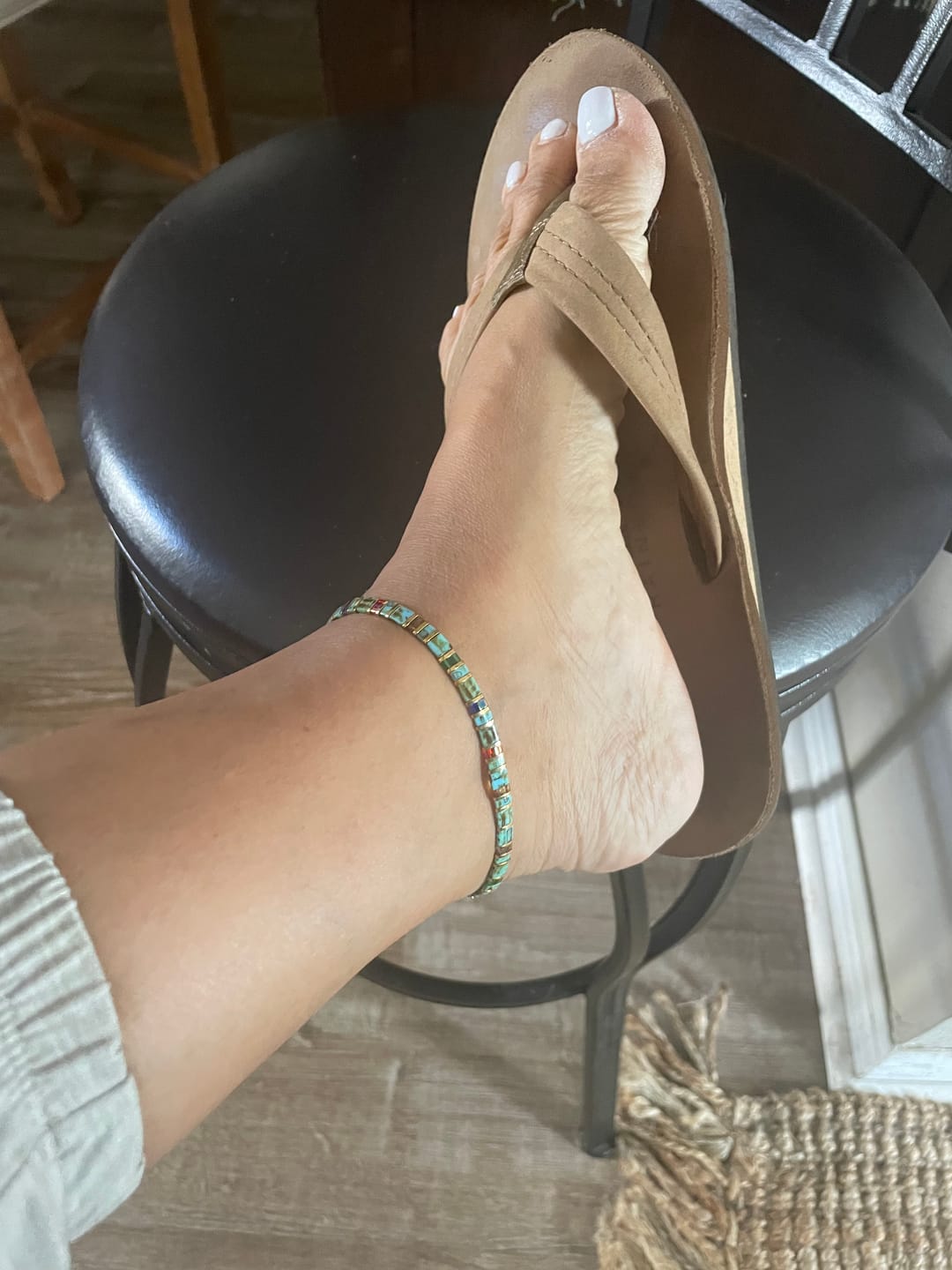 Customer photo review of Aloha Stretch Beaded Anklet