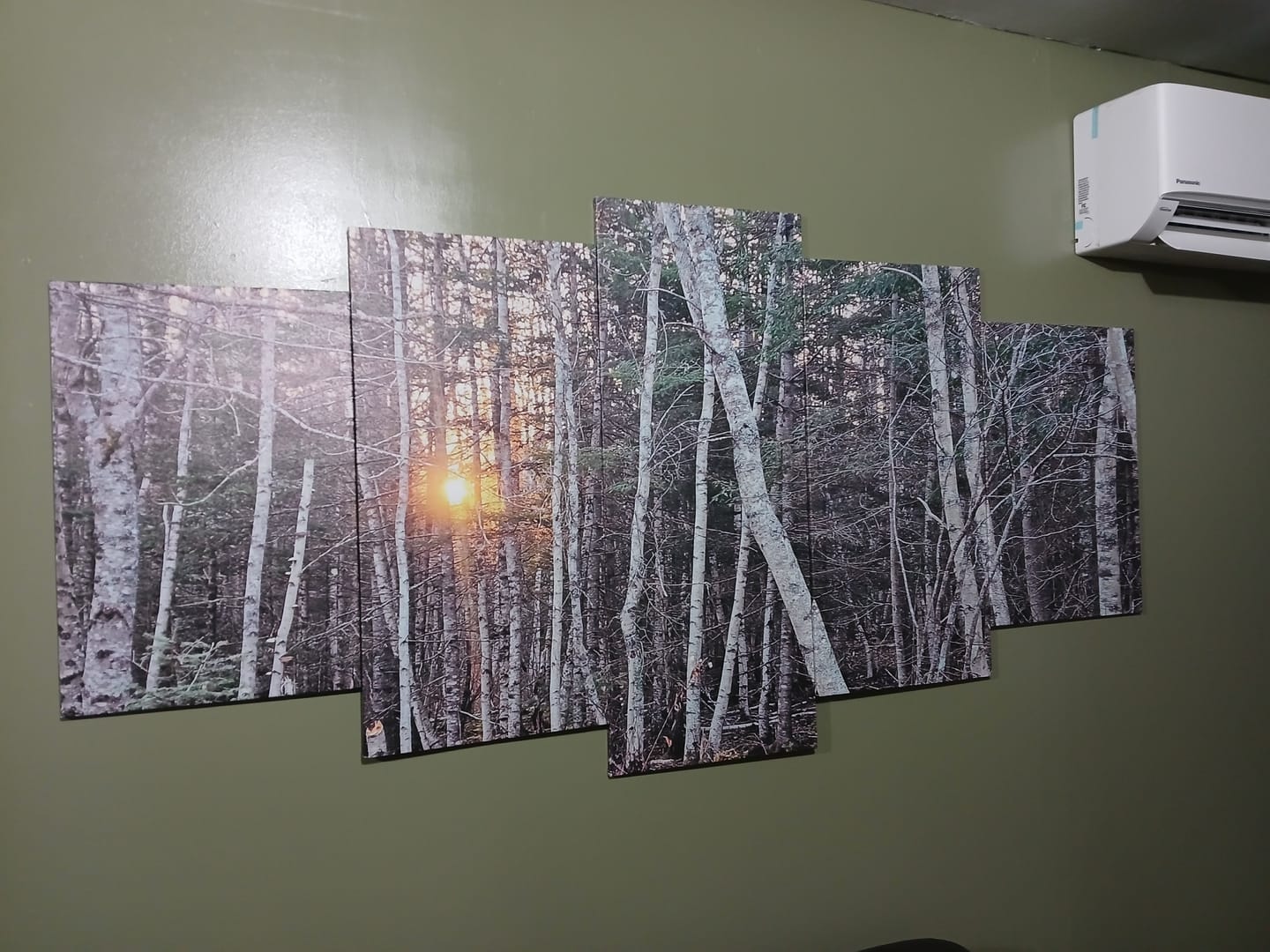 Customer photo review of Custom 5 Panel Canvas Print Wall Art