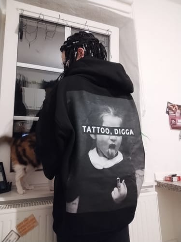 Customer photo review of Tattoo, Digga - Heavy Oversized Backprint Hoodie