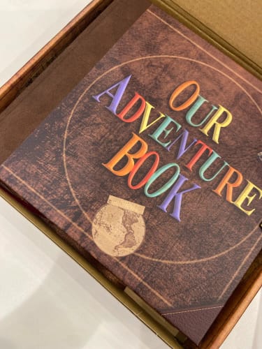 Customer photo review of Our Adventure Book - Hardcover Memory Book