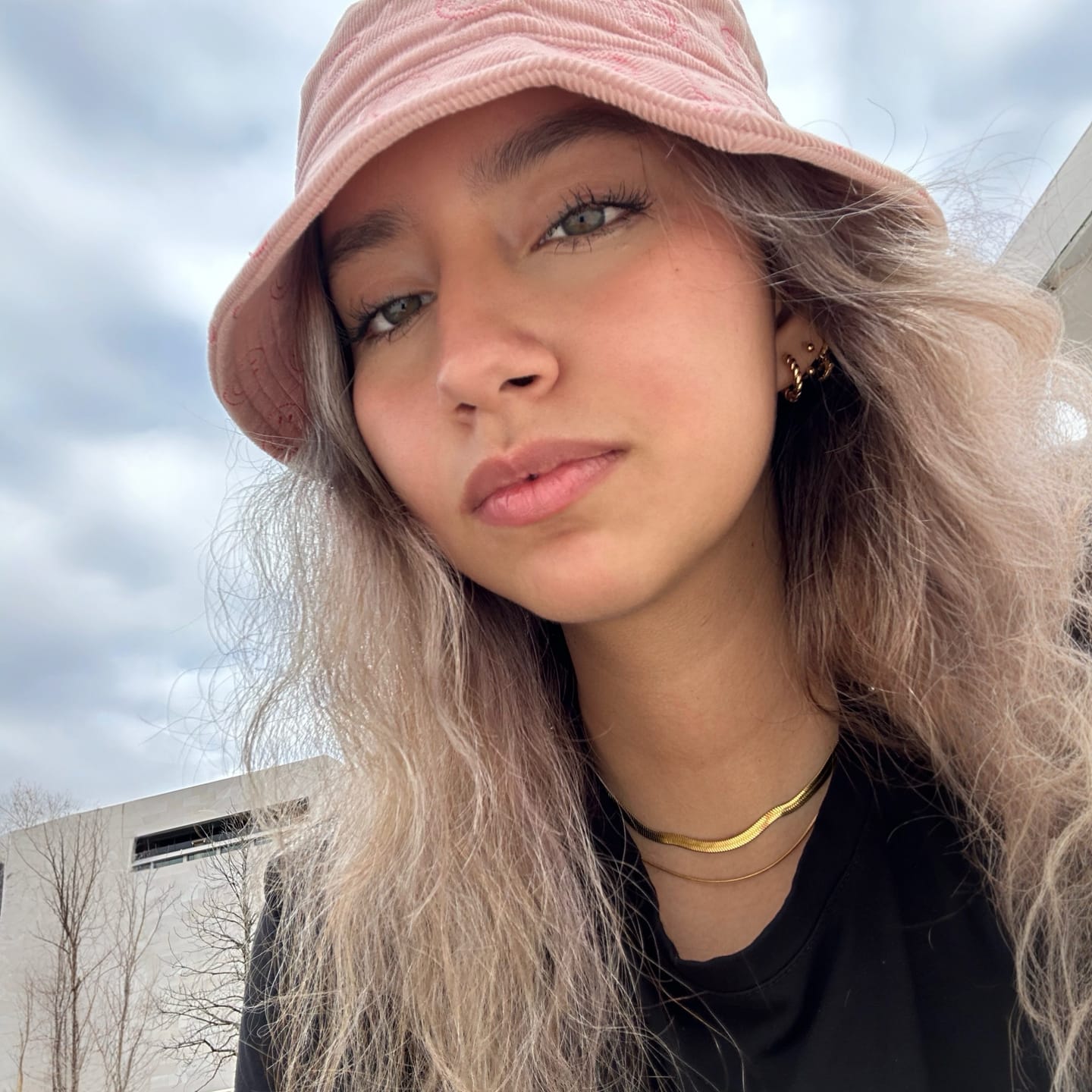 Customer photo review of Layla 18K Gold Layered Necklace