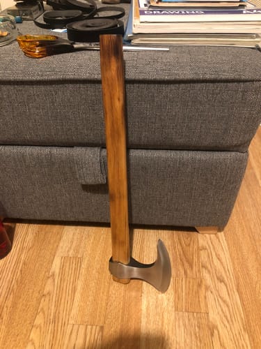 Customer photo review of Raven Forge Throwing Axe - Spare Hafts