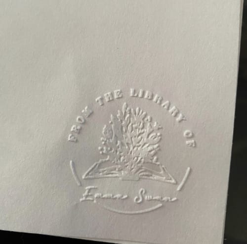 Customer photo review of Custom Book Embosser