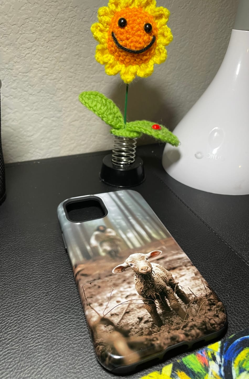 Customer photo review of Jesus With The Sheep, Jesus Running After Lamb, Phone Case
