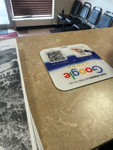 Customer photo review of Google Reviews - Plate