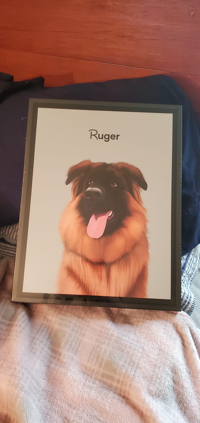 Customer photo review of Custom Pet Portrait - 1 Pet