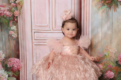 Customer photo review of Summer Baby Girl and Toddler Birthday Party Dress Sequin Prom Dress