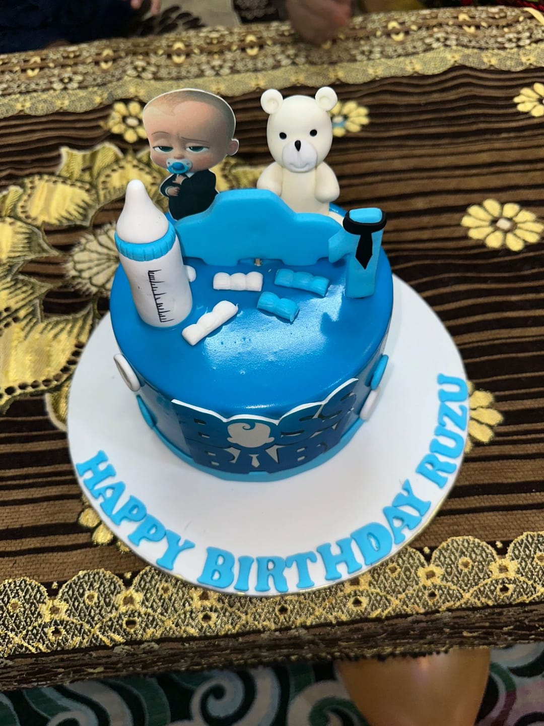 Customer photo review of Boss baby Toy Design Cake