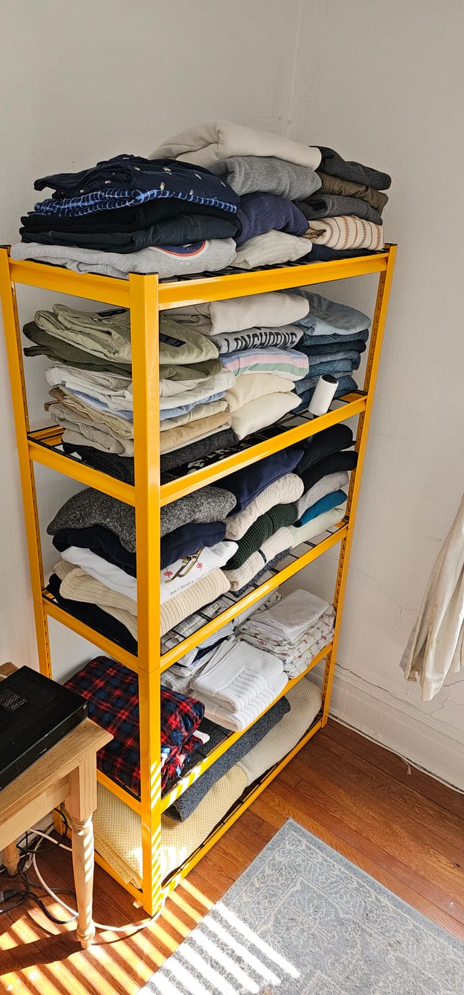Customer photo review of REIBII 40"W x 18"D Garage Shelving Heavy Duty Shelving  2550 LBS Adjustable Storage Shelves for Pantry Kitchen Basement Warehouse