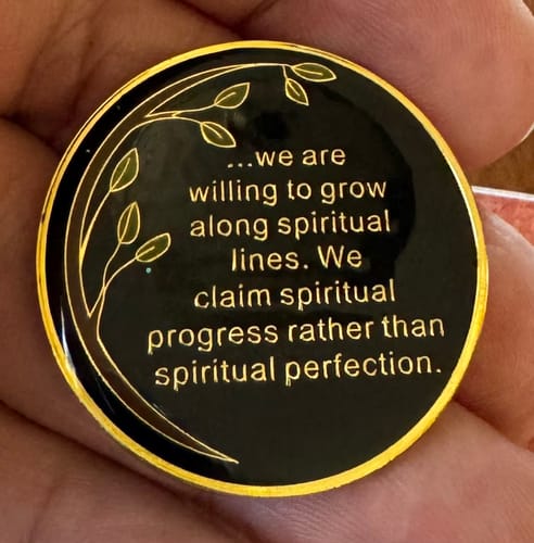 Customer photo review of 1 to 60 Year Tree of Life Specialty AA Recovery Medallion - Tri-Plated Chip/Coin