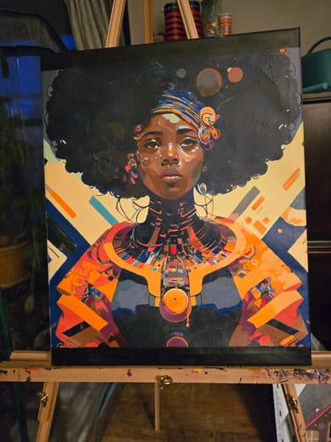 Customer photo review of Melanin Queen V (Paint by Numbers)