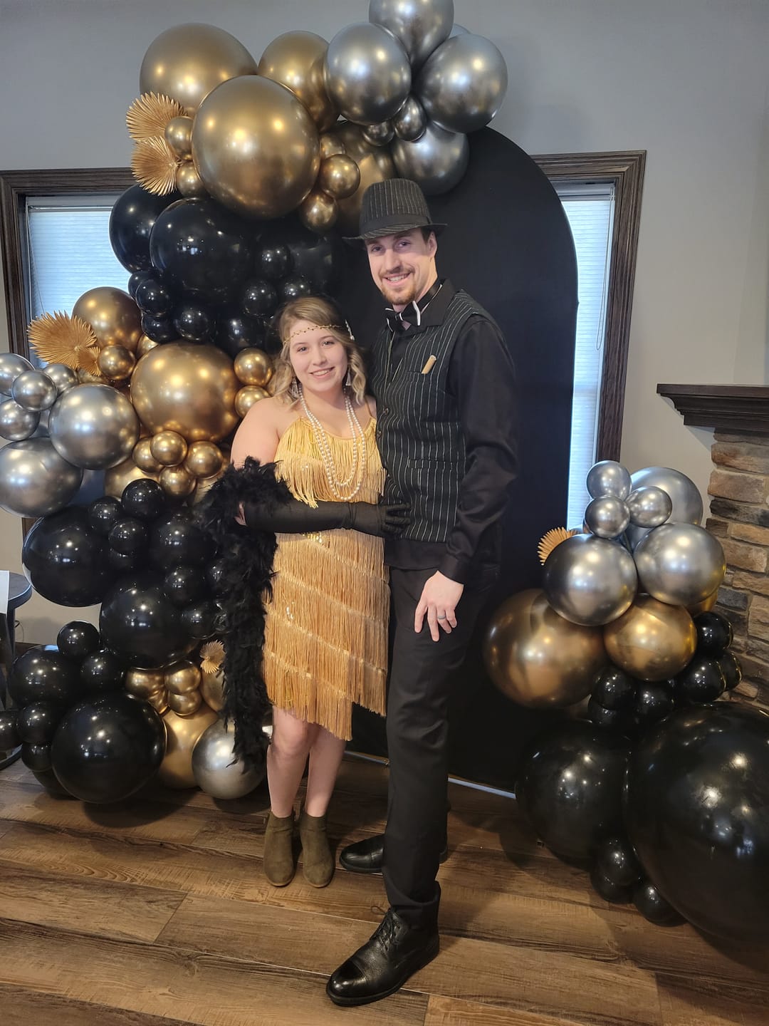 Customer photo review of Gold Fringe Flapper Dress