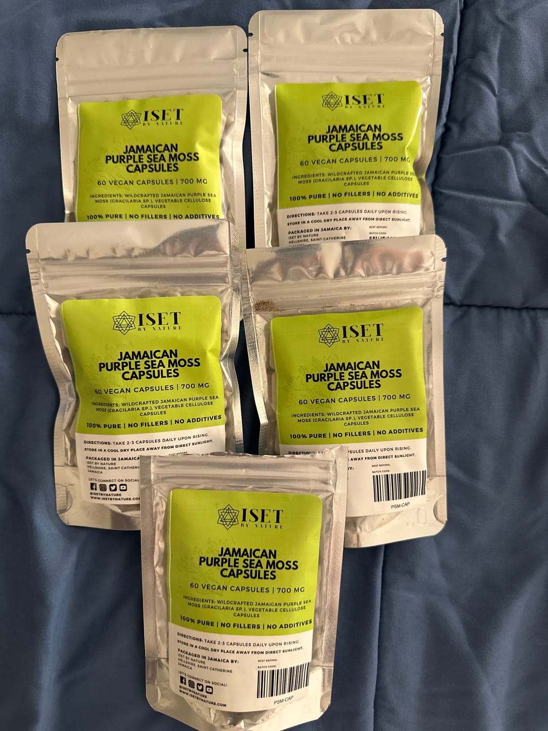 Customer photo review of Jamaican Purple Sea Moss Capsules | 700 mg | 100% Pure | No Fillers | 60 Vegan Capsules