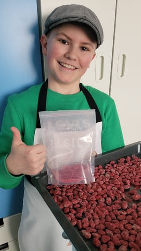 Customer photo review of Bio Himbeerstücke gefriergetrocknet 100g