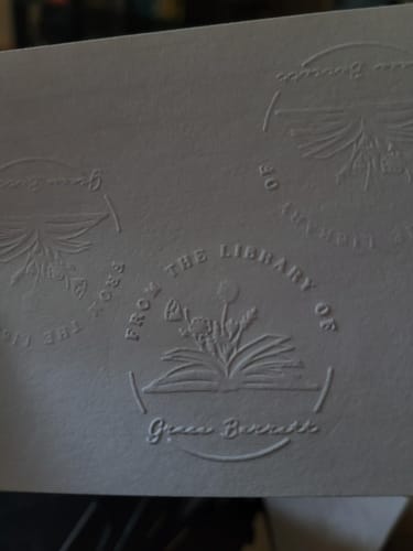 Customer photo review of Custom Book Embosser