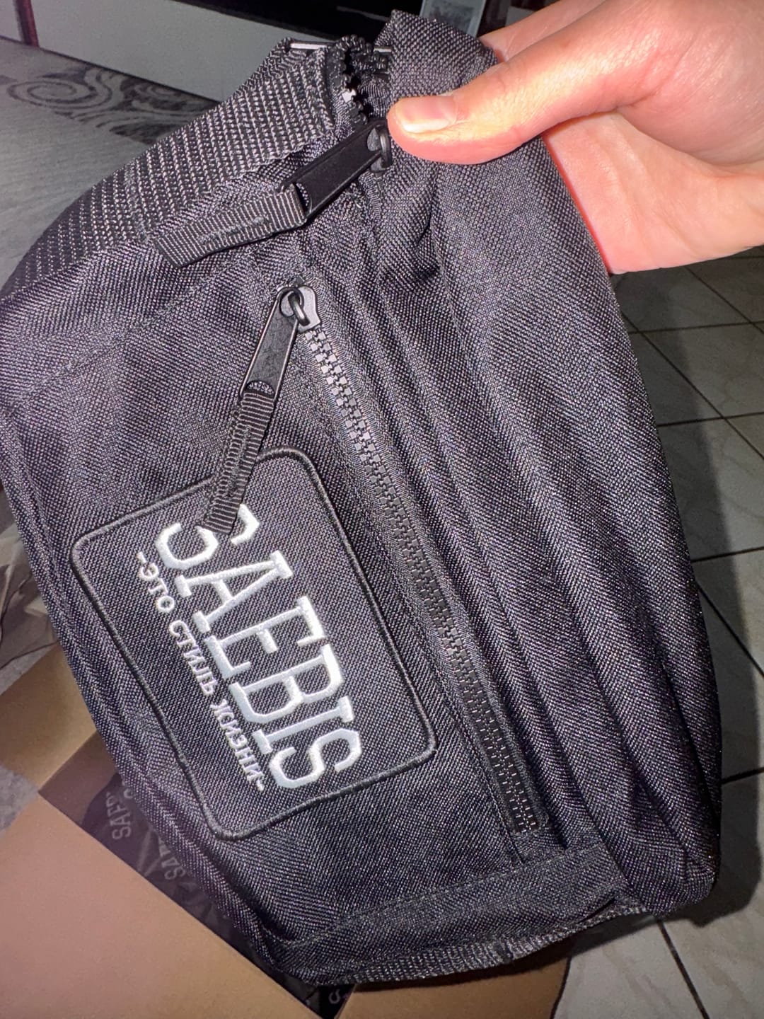 Customer photo review of Lifestyle Bauchtasche schwarz mit zwei Fächern by SAEBIS®