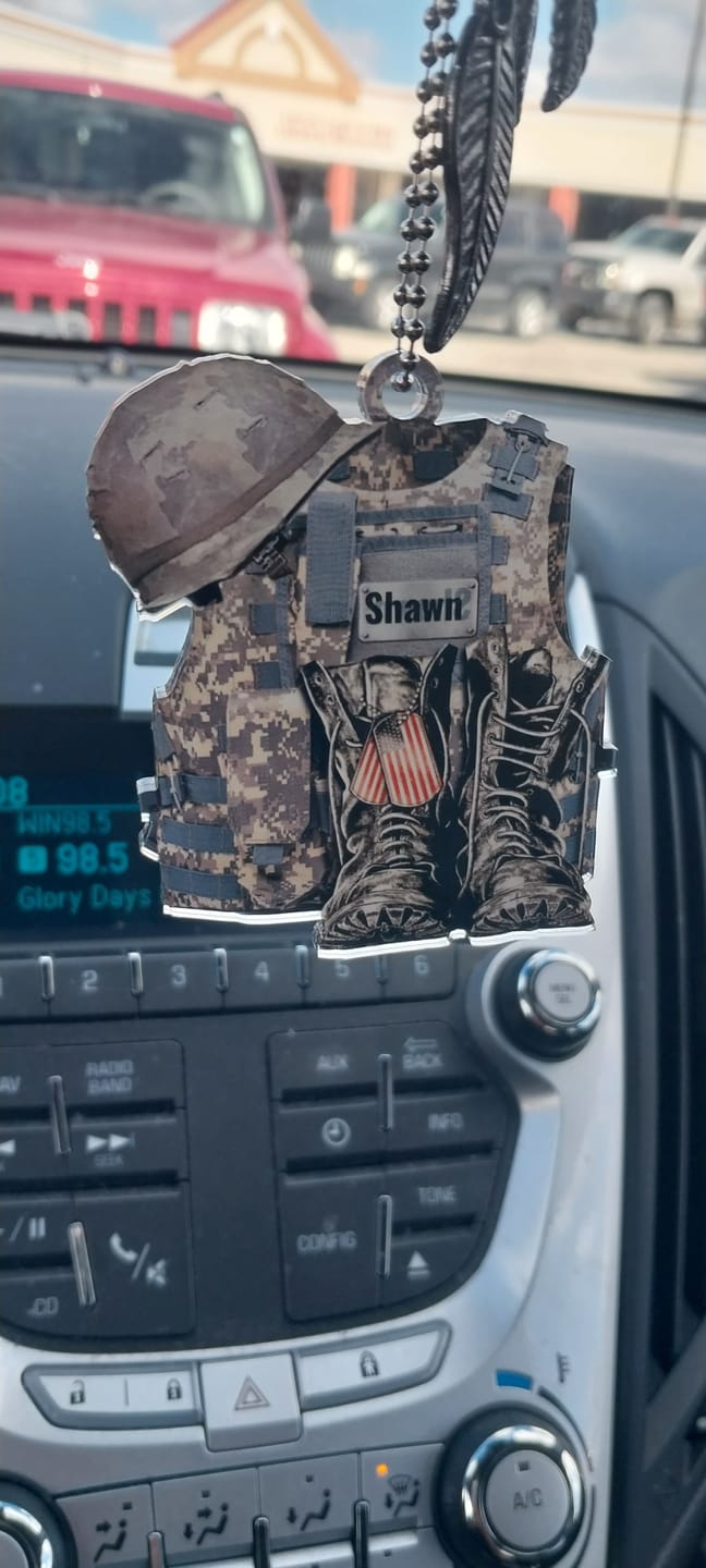 Customer photo review of Military Uniform - Boots & Hat - Personalized Flat Acrylic Ornament