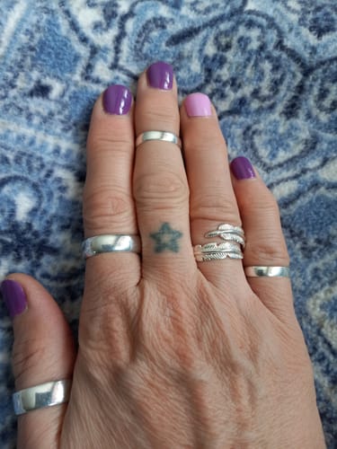 Customer photo review of Feather From An Angel Ring