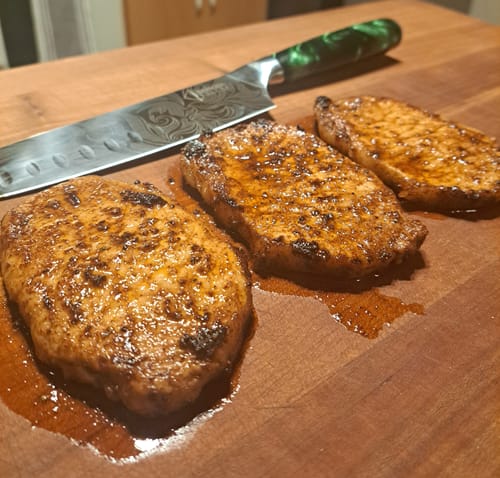 Customer photo review of Acacia Hardwood Knife Block