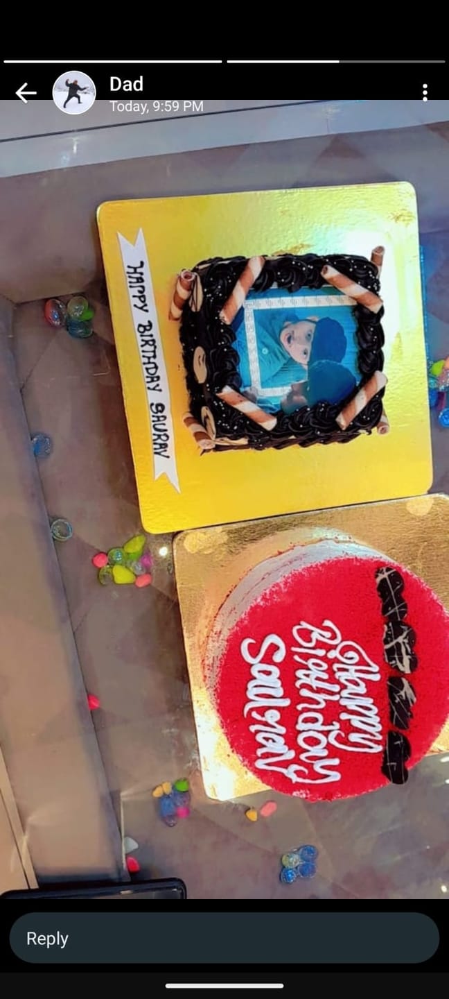 Customer photo review of Customized Photo Cake