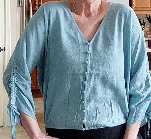 Customer photo review of Lovestitch Naima Top (Dusty Blue)