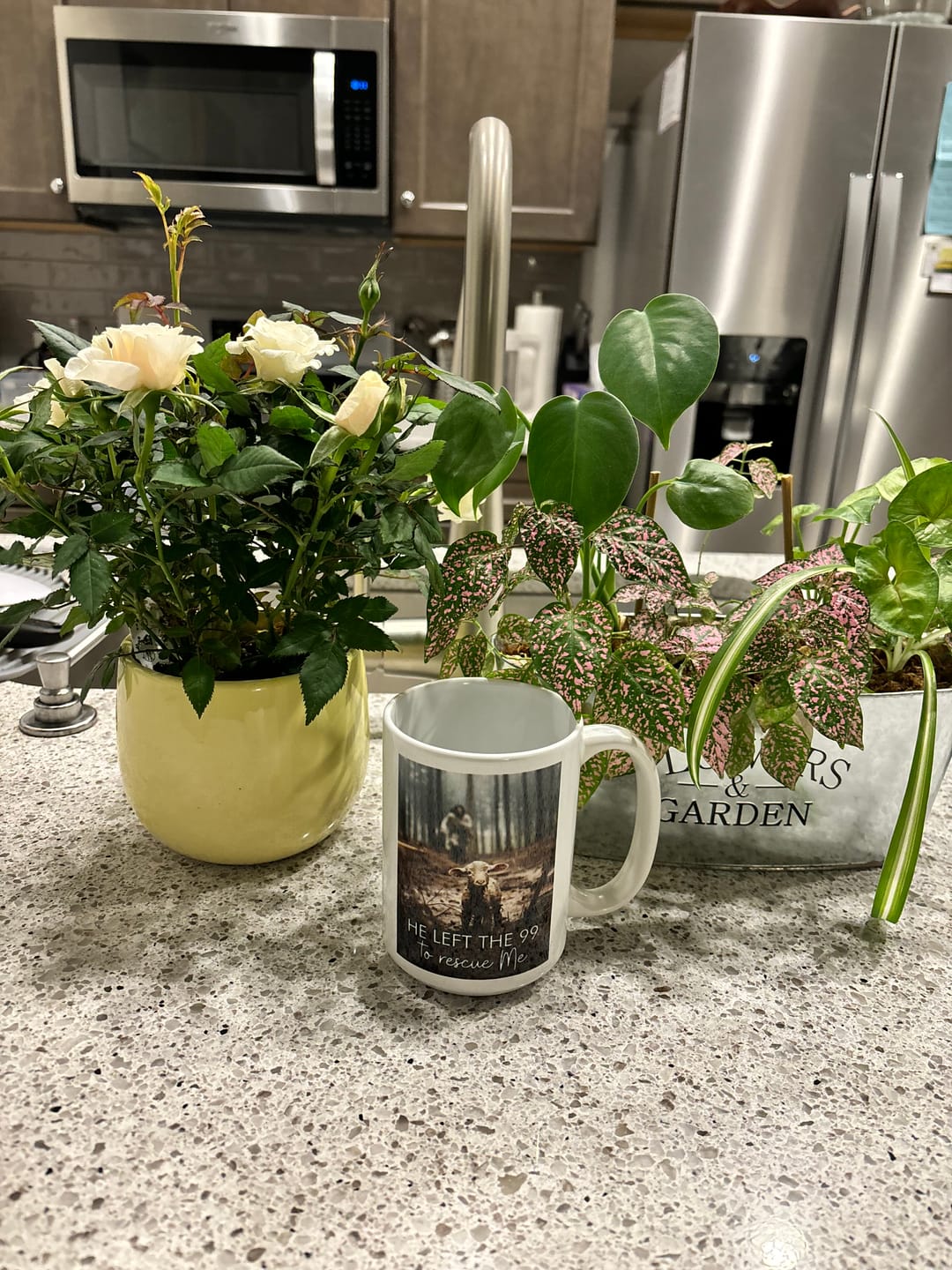 Customer photo review of He Left the 99 to Rescue Me, Jesus and Lost Sheep, Coffee Mug