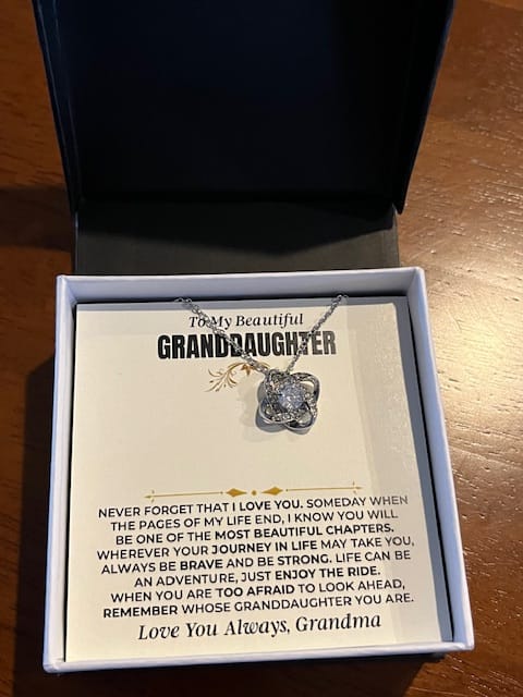 Customer photo review of [ALMOST SOLD OUT] To My Beautiful Granddaughter - Love Knot Gift Set - SS477