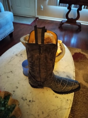 Customer photo review of Men's Diesel Lug Western Harness Boots