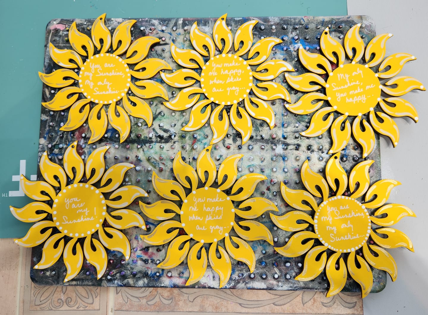 Customer photo review of Unfinished Wood Radiant Sun Silhouette | Summer | Celestial | Craft Cutout | up to 36"