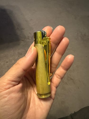 Customer photo review of 50 Cal BMG Refillable Lighter - Solid Brass