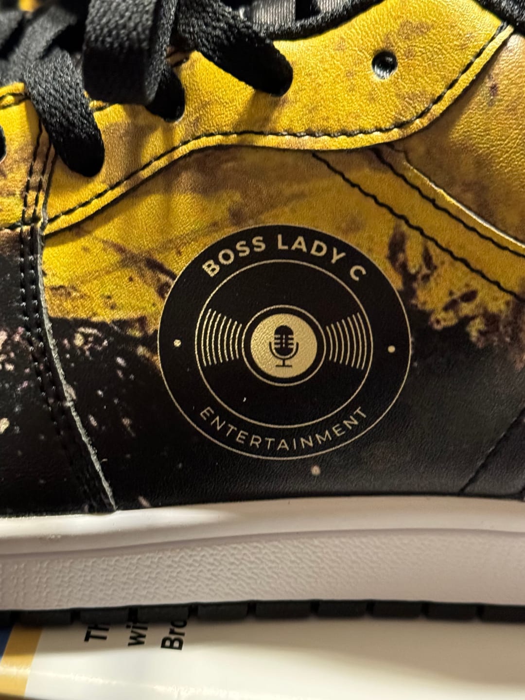 Customer photo review of Custom Company Promo Gifts, custom business gifts Personalized Sneakers, Custom Sneakers, Put name or business name on it, AJ1-C03200